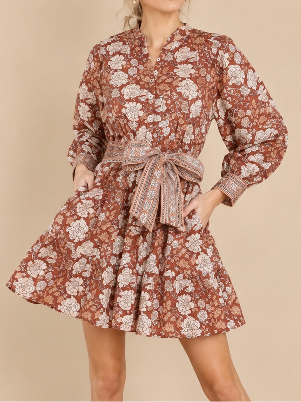 Cleobella Lennox Mini Dress Rhada Block Print Size Medium